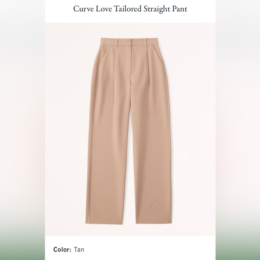 NWT Abercrombie curve love tailored straight pant